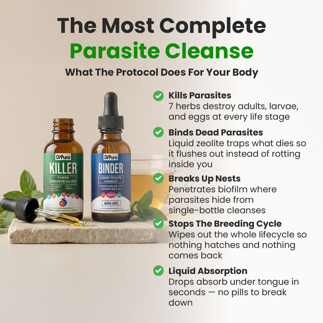 DrPura Complete Parasite Protocol — Purge Parasites From Your Body in 14 Days