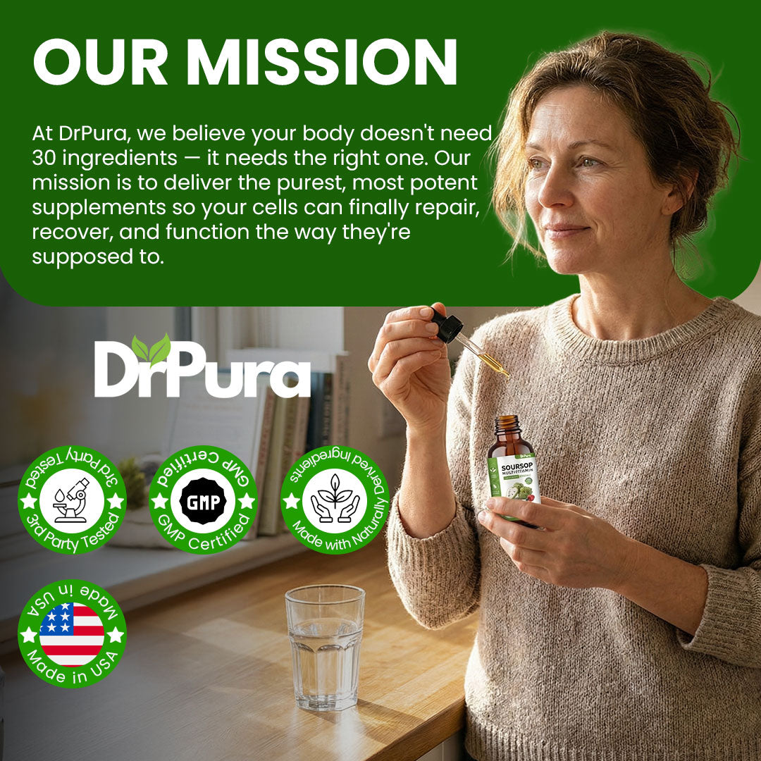 DrPura Soursop Drops – Naturally Repair Your Body From High Cortisol